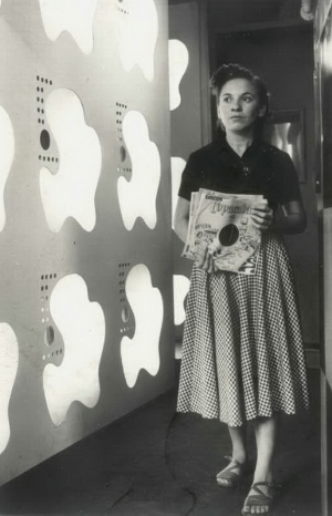 Josepha na inauguração do estúdio da Fábrica Copacabana no Rio de Janeiro.